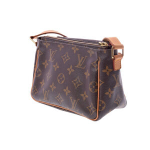 Louis Vuitton Viva Shoulder Leather Bag Brown Monogram Cite